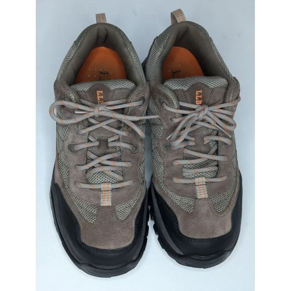 L.L. Bean‎ Men's Outdoor Hiking Ventilated Shoes Size 7.5 Tan/ Orange
